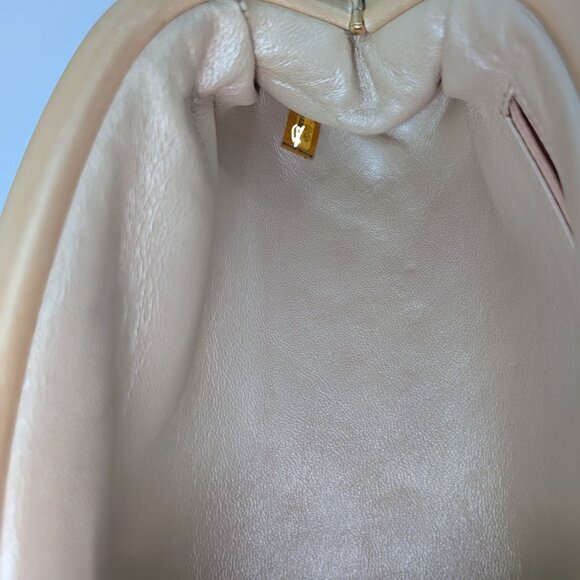 Chanel Pearlescent Gold Half Moon Quilted Lambskin Kisslock Clutch - Picture 5 of 15